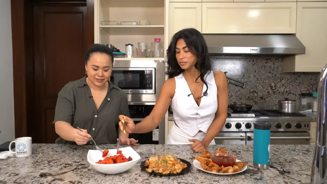 Otro momento de grabación en la cocina del programa