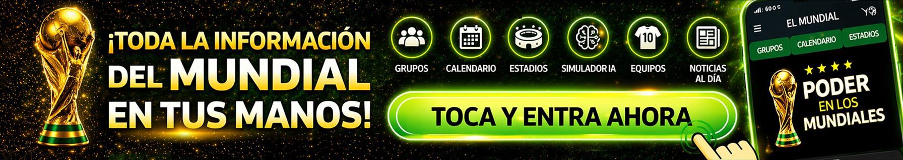Banner de la cobertura del Mundial: grupos, calendario, estadios y noticias al día