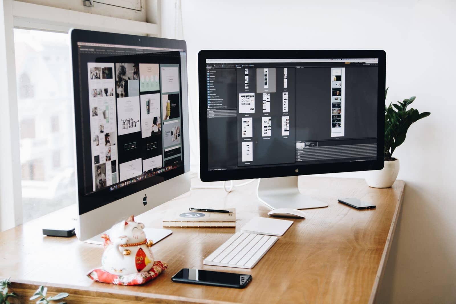 Pantalla con el diseño de interfaz de uno de los proyectos del estudio